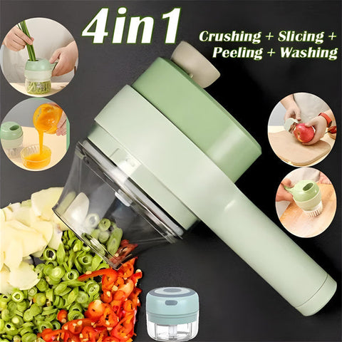 4 In 1 Handheld Electric Vegetable Kitchen Tool USB Charging