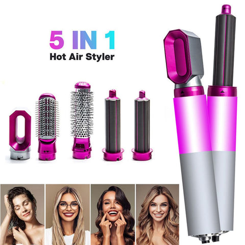 5 IN 1 HAIR DRYER HOT COMB SET HAIR CURLER WET DRY PROFESSIONAL CURLING IRON HAIR STRAIGHTENER STYLING